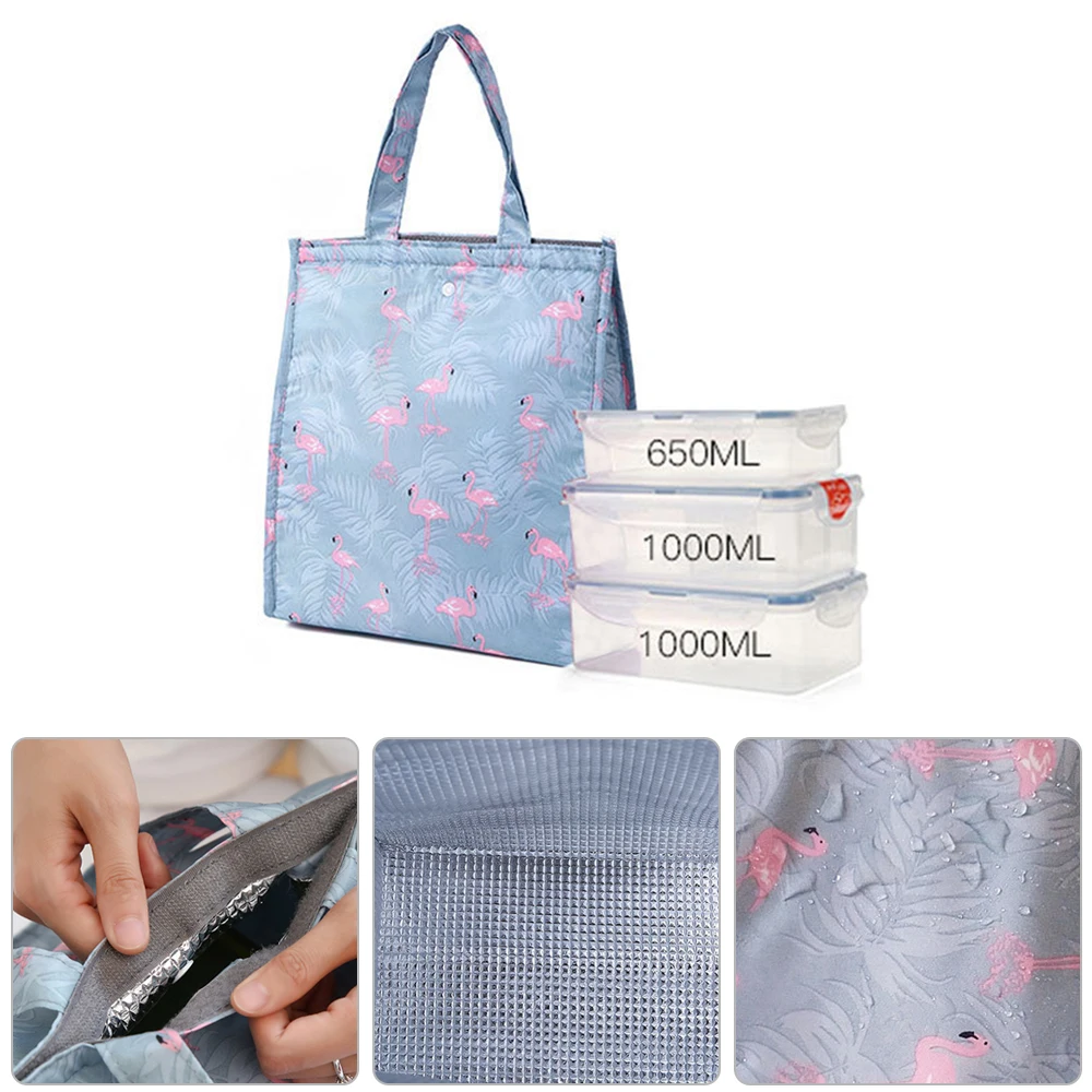 1 шт. Портативная сумка для ланча с фламинго сумка-тоут пищевой контейнер