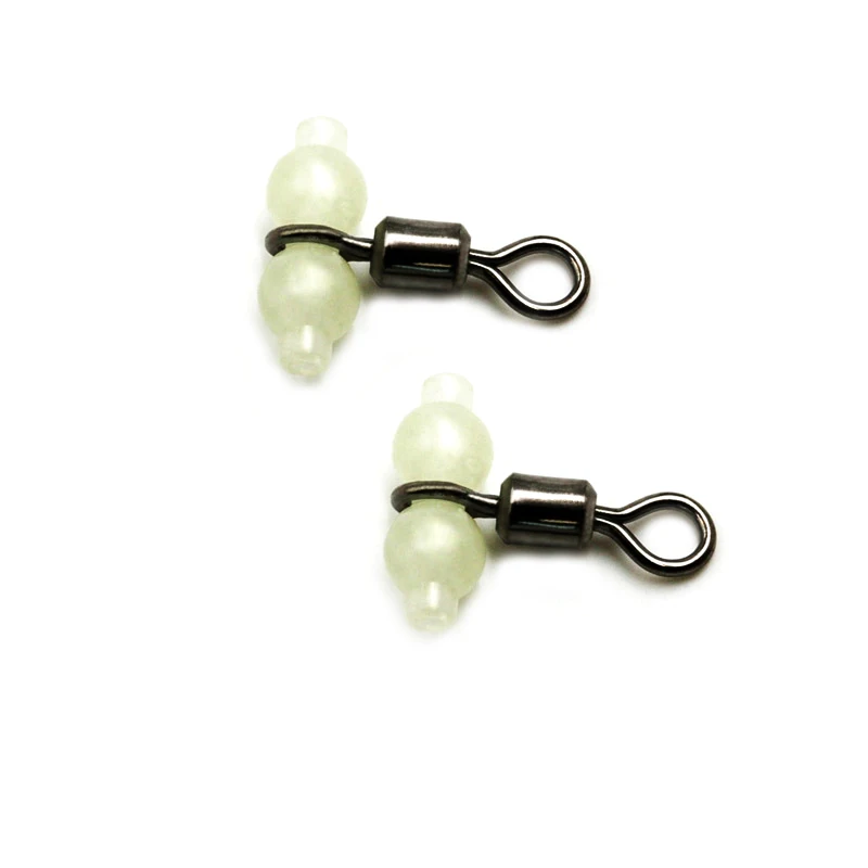 Simpleyi 10Pcs Luminous Fishing Swivels Rolling Sea Accessories Tackle Connector 3-way Hook | Спорт и развлечения