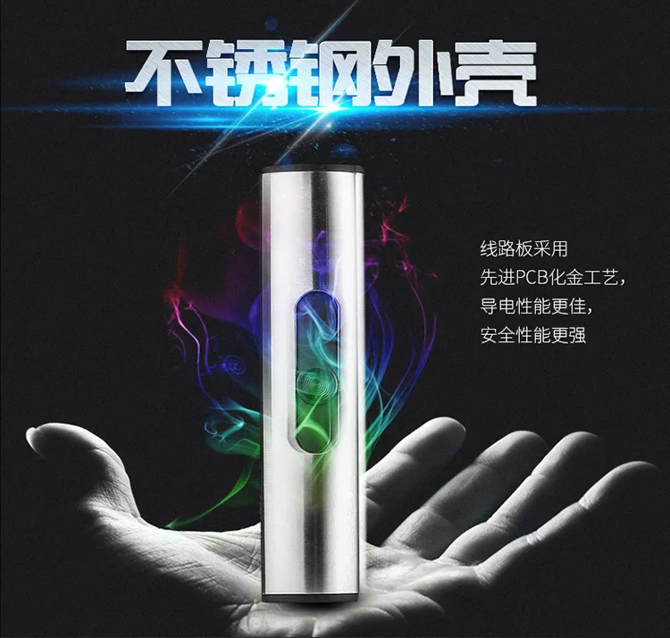 Usb зарядка ветрозащитная электрическая зажигалка электронный точечный детектор дыма креативный