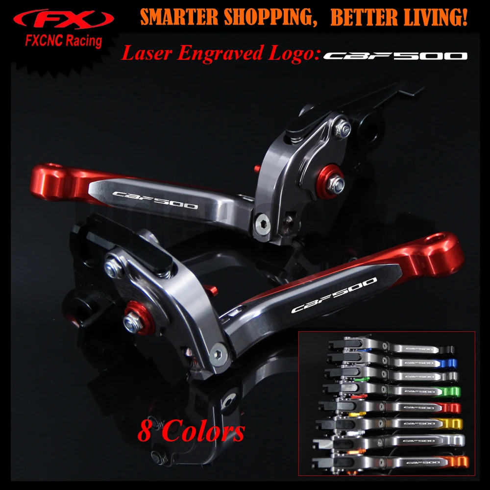 ! Новый красный + титановый рычаг с логотипом для Honda CBF 500 CBF500 2006 2007 CNC регулируемые