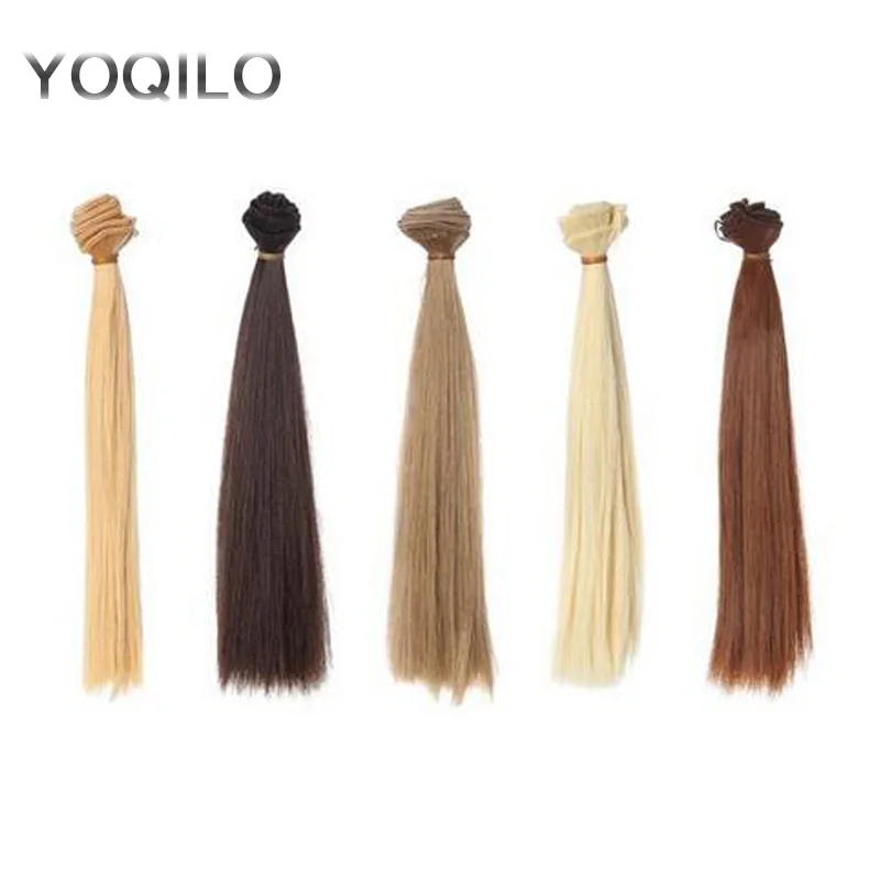 

5PCS/LOT Hot Sale DIY BJD Wig Hair High-temperature Wire Synthetic Hair For Dolls 25CM