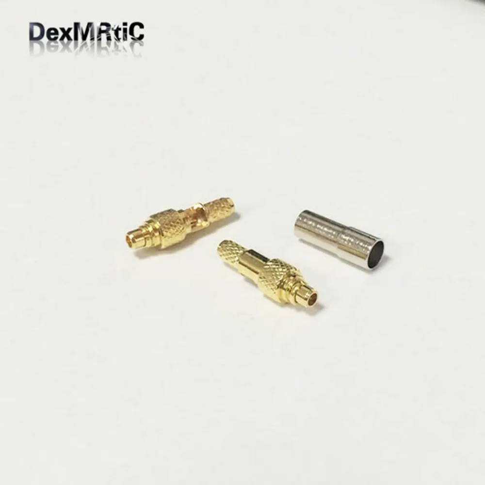 1 шт. новинка штекер MMCX RF Coax обжимной разъем для RG316 RG174 LMR100 прямой позолоченный