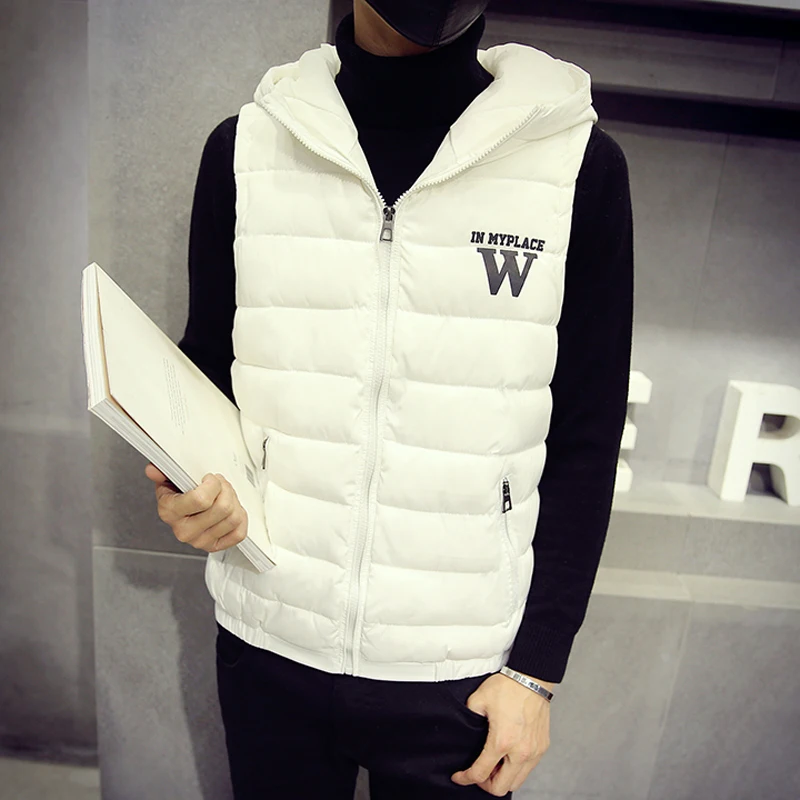 2015 японский мужской жилет хлопок бренд корейский тонкий с капюшоном куртки