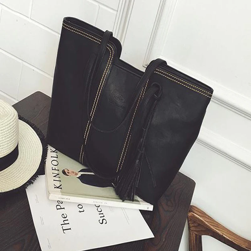 Youda Новая модная сумка в стиле ретро с кисточками простая однотонная на плечо