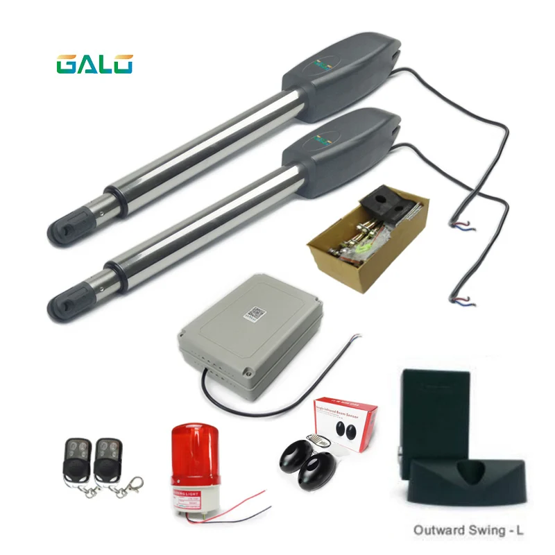 Kit-H IP55 набор стандартов Тяжелая 400 кг на лист двойная Автоматическая электрическая распашная открывалка для домашней автоматизации двери бабочки - Цвет: Kit-H