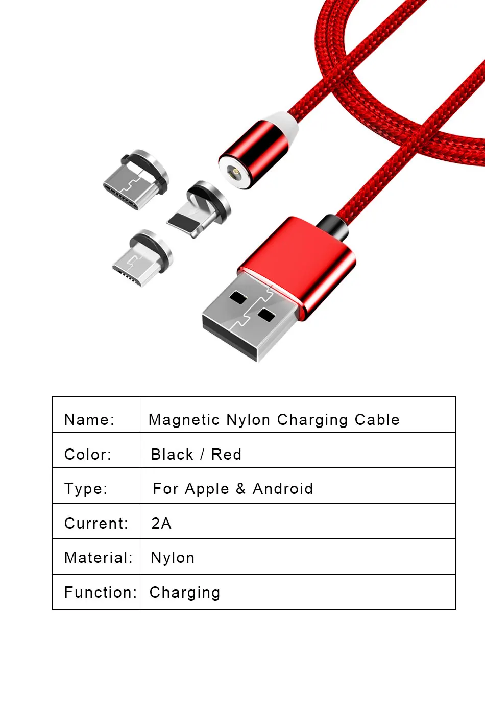 NOHON магнитные кабели для зарядки Micro usb type-C 8 Pin для iPhone 7 8 X samsung Android Универсальный зарядный кабель для телефона 1 м