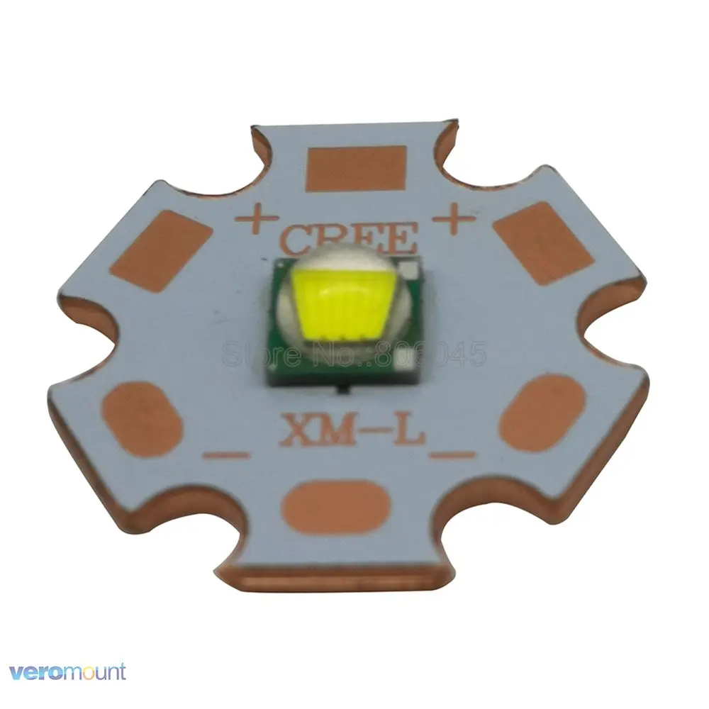 Cree XLamp XML XM-L T6 10 Вт Холодный белый, нейтральный белый, теплый белый высокой мощности Светодиодный светильник излучатель диод на 16 мм или 20 мм Медь PCB