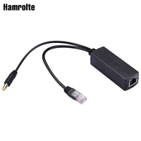 hamrolte ieee802 3af standard 10100mbps power over ethernet splitter 12v output 48vinput poe splitter adapter for poe ip camera