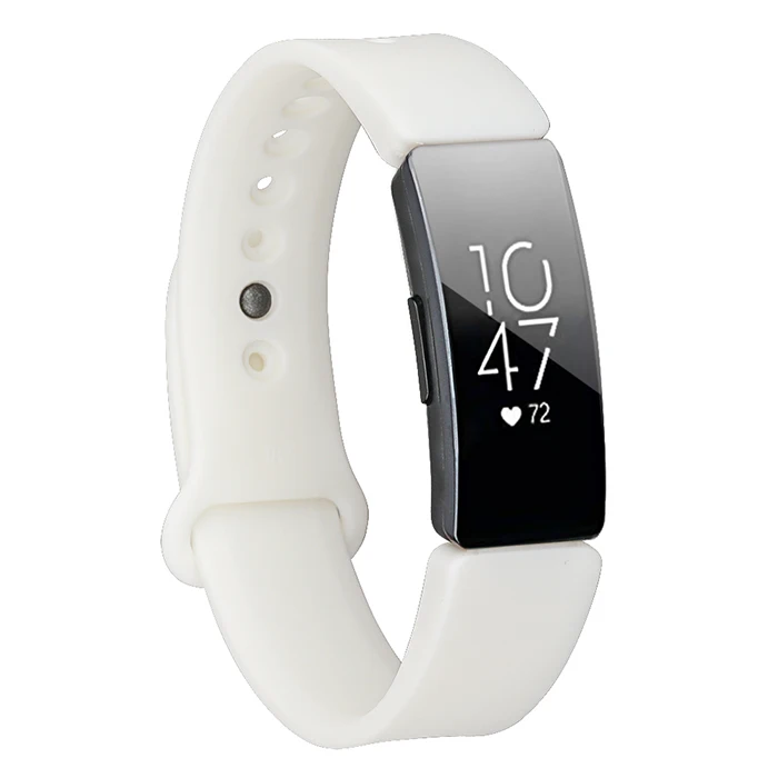 Белый Для Fitbit Inspire HR ремешок мягкий силиконовый Смарт-часы Браслет для Fitbit Inspire аксессуары маленький большой - Цвет: Белый