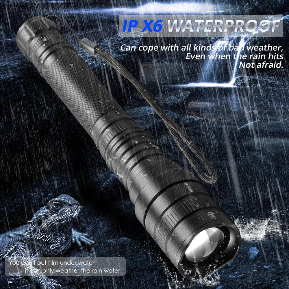 50000Lms LED Flashlight xhp70.2 Ultra Bright Waterproof linterna led Torch xhp70 xhp50 18650 Best Camping, Bicycle light,Outdoor