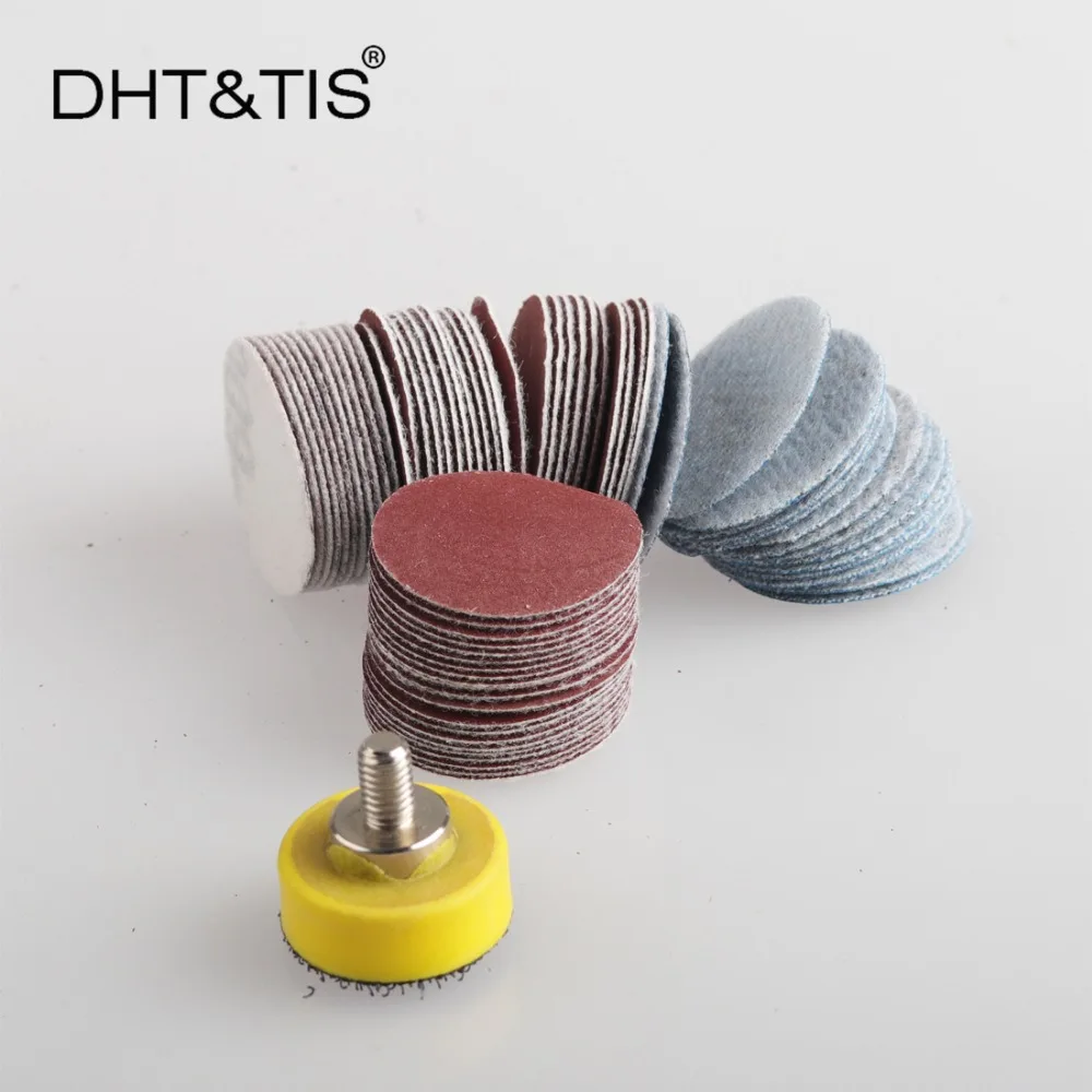 DHT & TIS 100 шт. смешанный шлифовальный диск от 1 до 3 дюймов Круглый абразивный Сухой