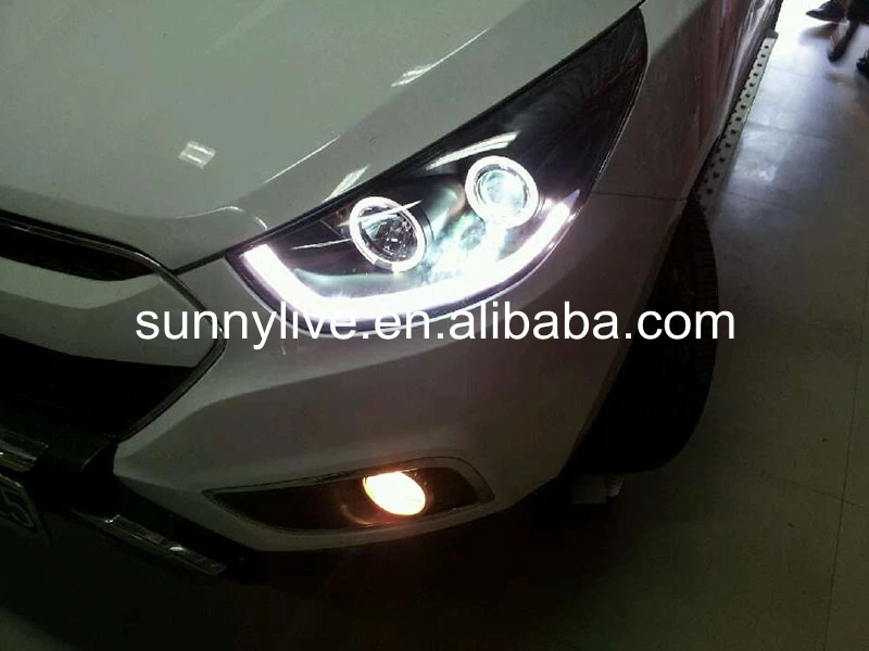 Для HYUNDAI Tucson IX35 светодиодный ная фара ангельские глазки 2009 2013 год Тип SN|angel eyes|eyes