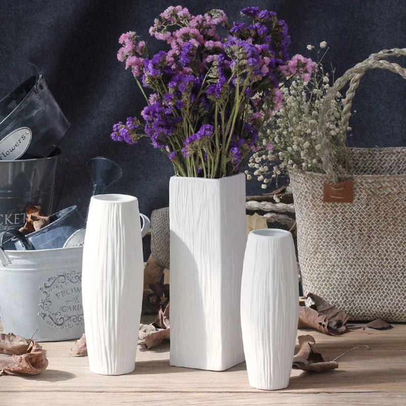 

european fashion white ceramic flower vase porcelain vases decoratives vaso for home decoration modern tabletop vase