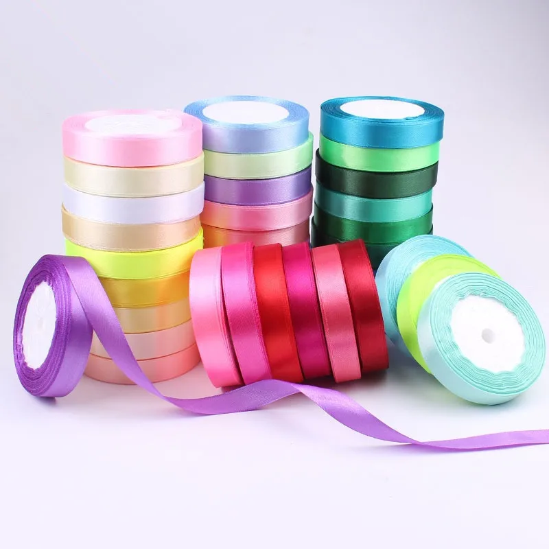 25 ярдов/рулон Grosgrain атласные ленты для свадьбы Рождественская вечеринка