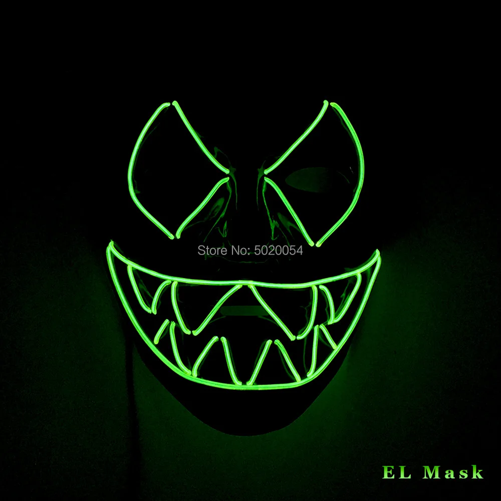 Маска для взрослых со светодиодной подсветкой в виде клоуна маска косплея