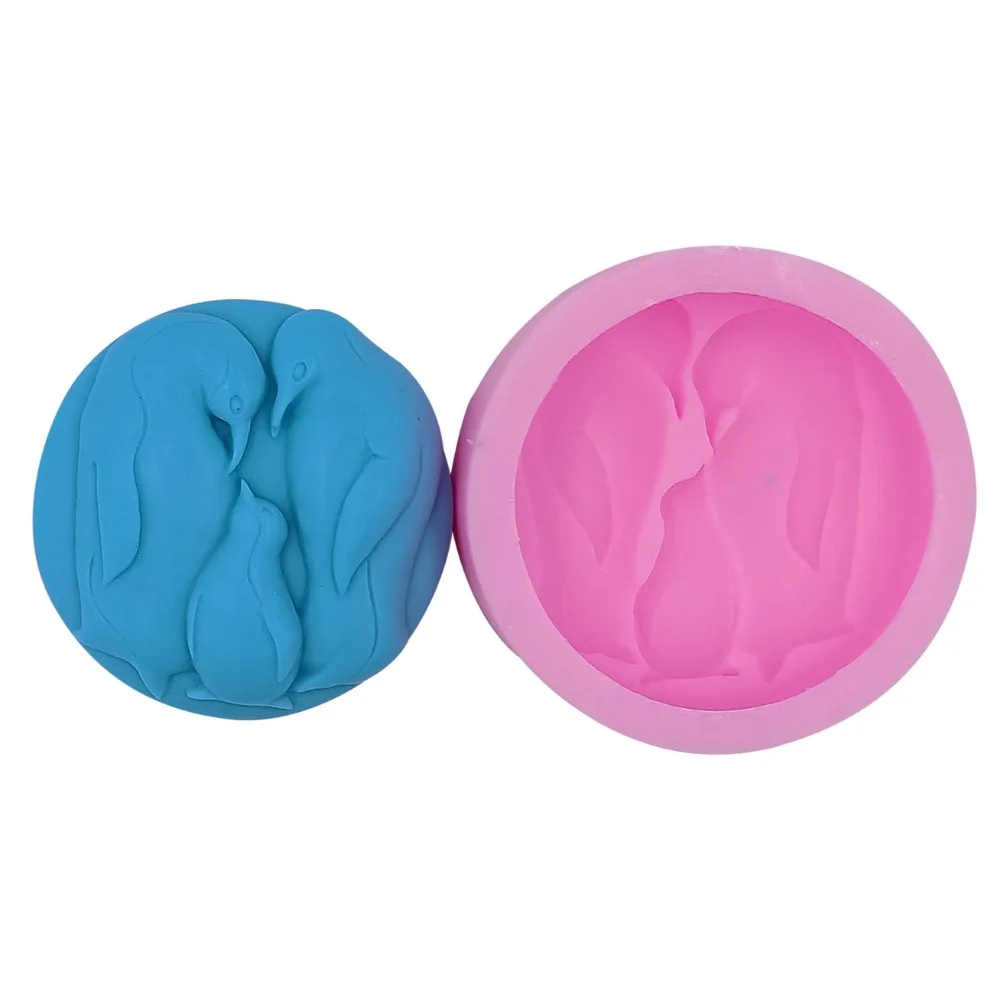 Силиконовая форма в виде пингвина для изготовления мыла|cake decorating tools|silicone soap