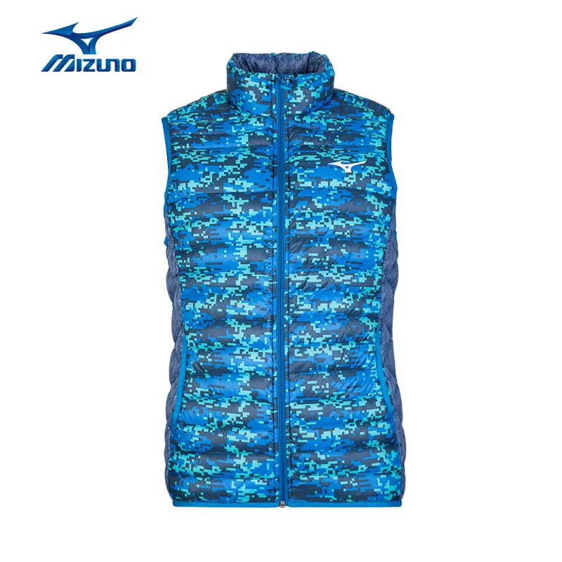 Mizuno Для мужчин зимний жилет белая утка Пух Теплый легкое пальто Спортивные