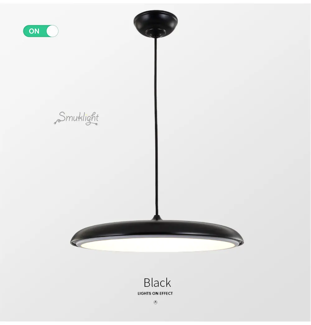 Modern nordic LED Pendant lamp Art Design metal iron Acrylic suspension Round Plate light RC Dimmer creative thin hanging Lamp