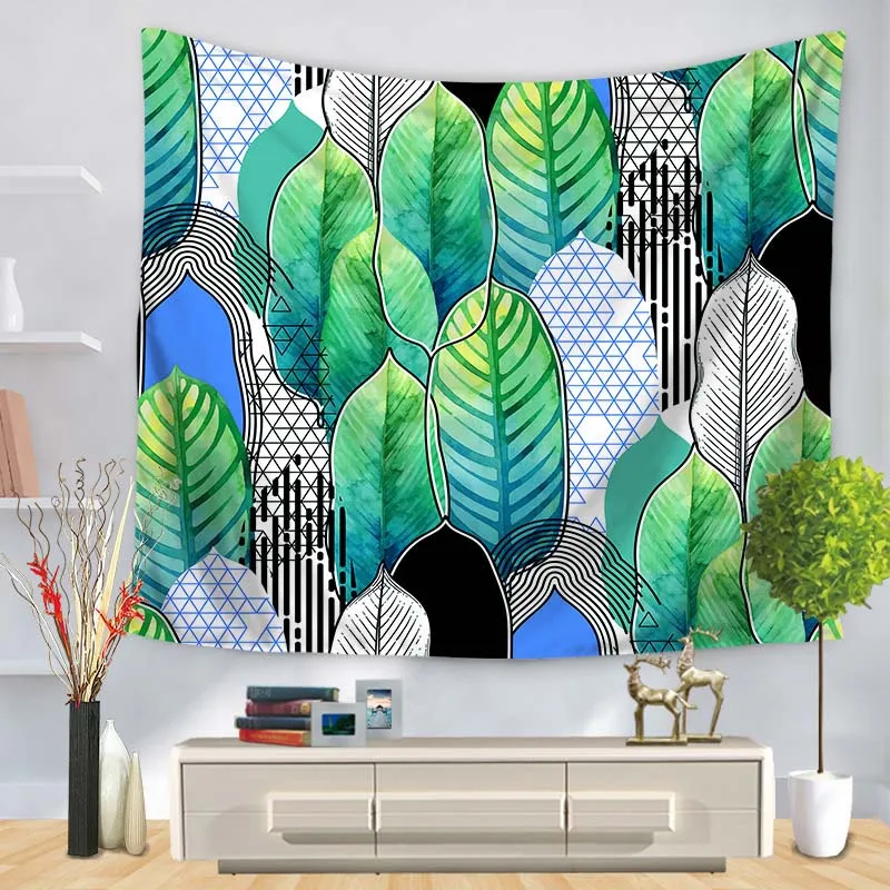 

Yilin 2019 new forest tapestry green leaf tropical tapestry living room wall hanging home decoration accessories wall tapestry