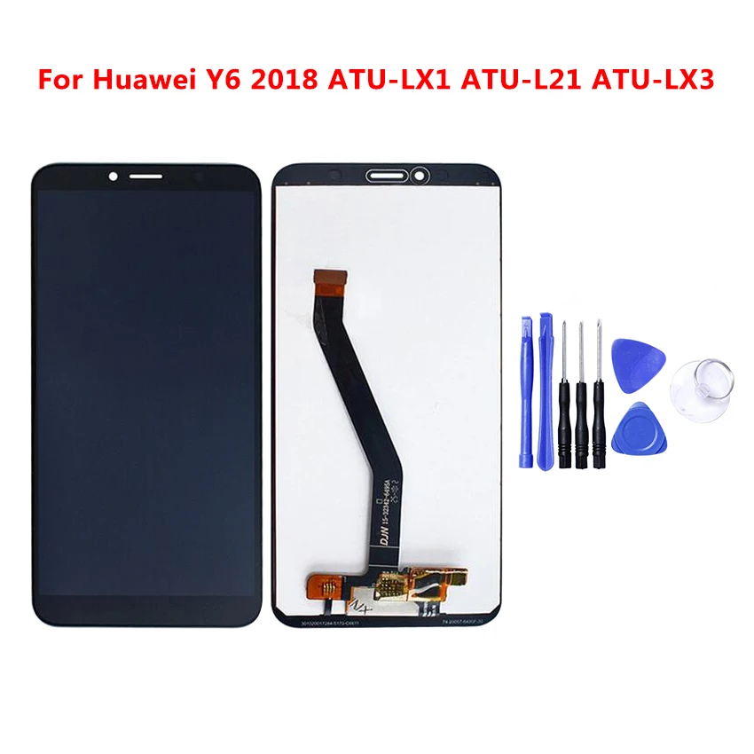 Дисплей для Huawei Y6 2018 ATU LX1 L21 LX3 ЖК дисплей + цифровой преобразователь сенсорного