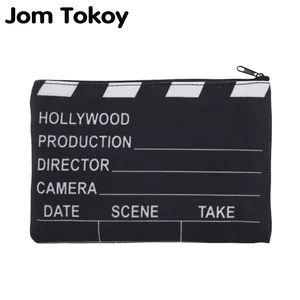 Jom Tokoy черные несессеры с 3D-принтом для путешествий Органайзер Косметика женская косметичка с надписью на молнии
