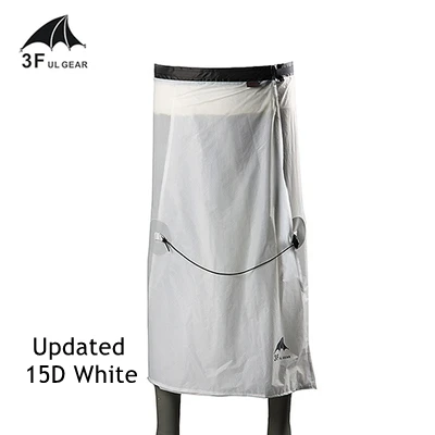 15D Updated White B 3F UL Экипировка для велоспорта, кемпинга, туризма, дождя, брюки, легкая водонепроницаемая юбка от дождя 65 г - Цвет: 15D Updated White B