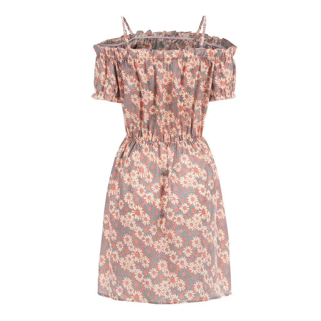 Женское платье со страусиным принтом вечернее с рукавами и открытыми плечами