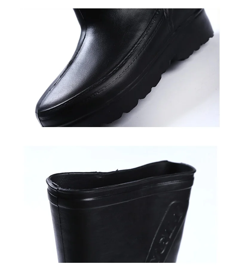 Aleafalling Pvc Waterproof Rain Boots Labor Place Shoes Men Unisex Water Rubber Mid-calf Slip On Botas M78 |