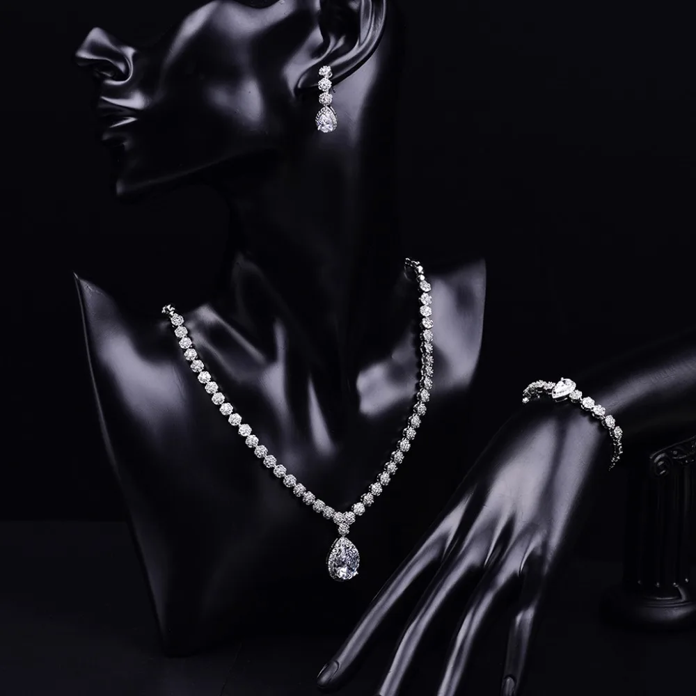 XIAGAO роскошные свадебные украшения Дубай ювелирный набор серьги ожерелье браслет