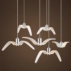 Креативные подвесные светильники, индивидуальная Подвесная лампа в виде птиц, подвесной светильник для гостиной, лофта, бара, столовой, подвесной светильник