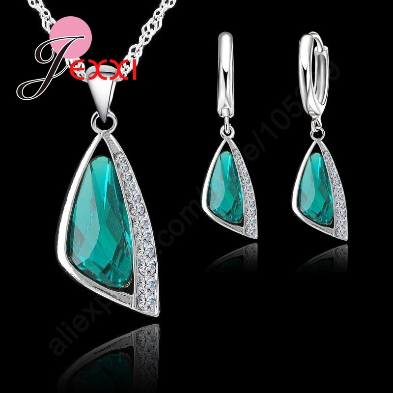 Комплект из колье и серёг серебра 925 пробы|set snorkel|jewelry sets for girlsjewelry titanium |