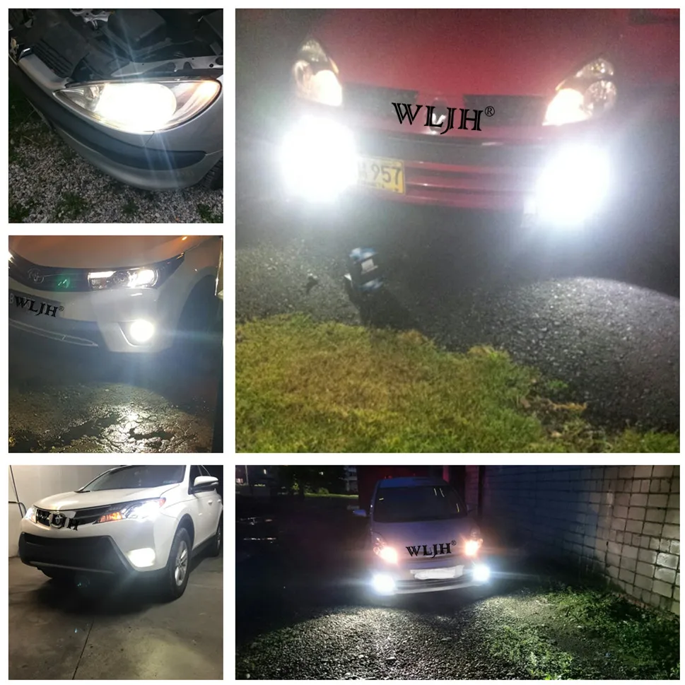 Wljh 2x автомобиль свет H1 ламп накаливания авто ближнего света Габаритные огни DRL вождения Туман лампы DC 12-24 В 6000 К 30 Вт