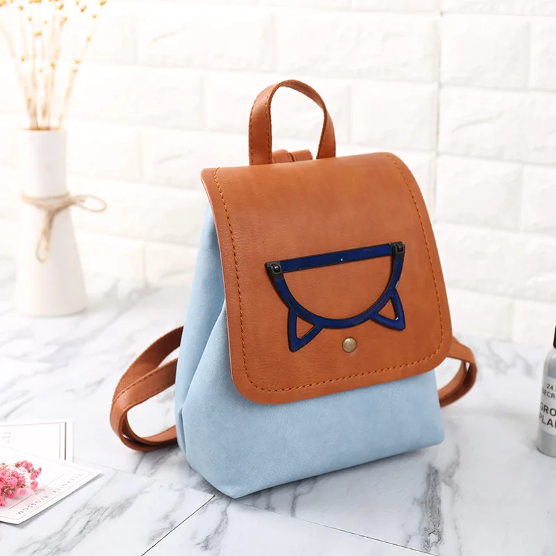 Ansloth Lovely Mini Backpack For Teenage Girls Fashion Pu Leather Women Bags Candy Color School Female Casual Bag HPS57 | Багаж и сумки