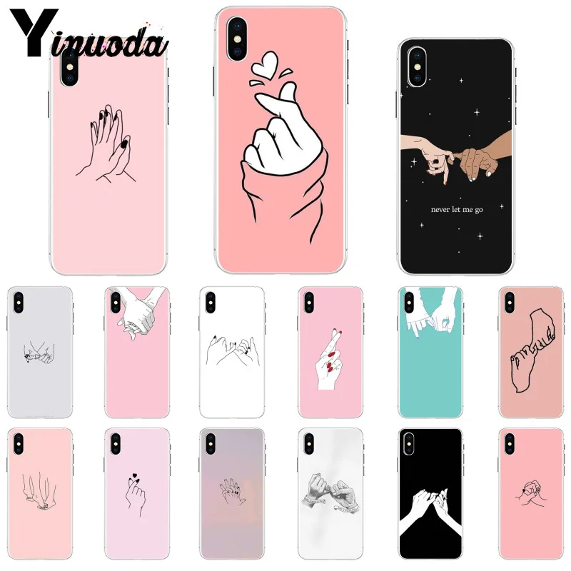Yinuoda Finger Art Pink Love Pinky Swear Pattern аксессуары чехол для мобильного телефона Apple iPhone 8 7 6 6S