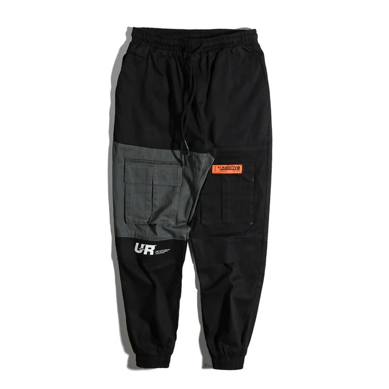 YWSRLM 2018 Patchwork Pockets Cargo Harem Pants Mens Hip Hop Casual Jogger Tatical Trousers Harajuku Streetwear Male KZ05 | Мужская
