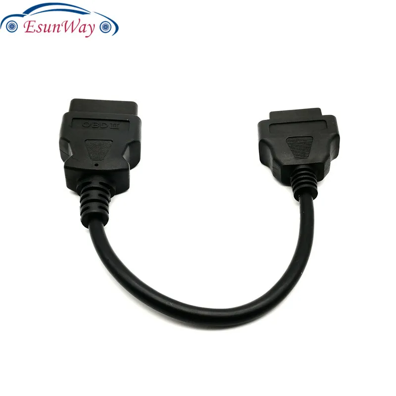 Диагностический кабель удлинитель с 16 контактным штекером OBD2 30 см|obd connector female|obd 2