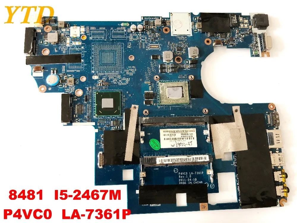 

Оригинальный Для ACER 8481 Материнская плата ноутбука I5-2467M P4VC0 LA-7361P испытанное хорошее Бесплатная доставка