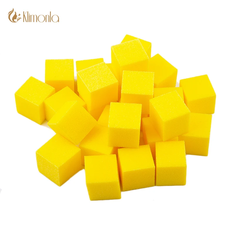 

50pcs/lot Mini Nail File Art Tips Yellow Nail Buffer Sponge Blocks Professional Nail Polish Accessories Tools Manicure Set