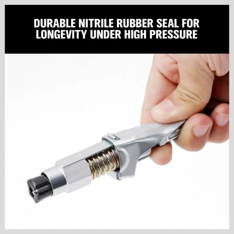 

1/8 Grease Coupler locks onto Zerk fittings Grease goes in not on the Lube US
