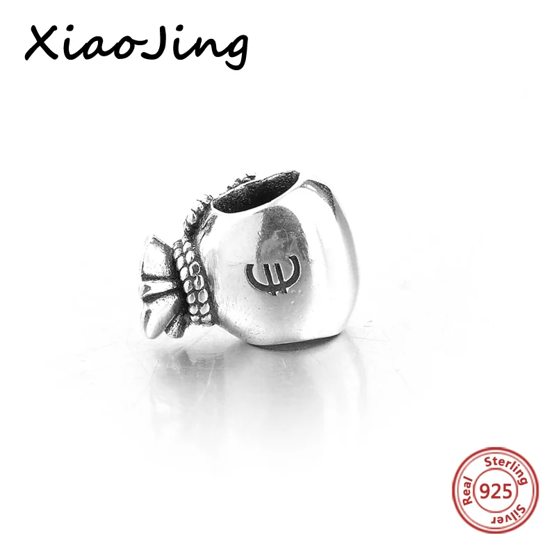 Hot sale Genuine 925 Sterling Silver money purse Charm Beads Fit Original Pandora Bracelet Pendants DIY beads for Jewelry Making | Украшения