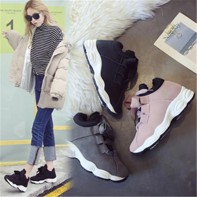 

2018 autumn and winter new sports shoes women's shoes Harajuku wild student casual shoes Korean flat bottom Skateboarding Shoes