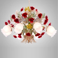 led e27 european iron glass flower shaped led lamp led light pendant lights pendant lamp pendant light for dinning room foyer