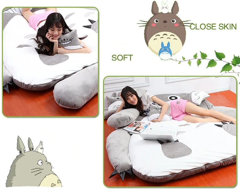 Японское аниме Тоторо Кровать для отдыха татами милый мультфильм Тоторо beanbag мягкий для ребенка друг подарок украшение дома