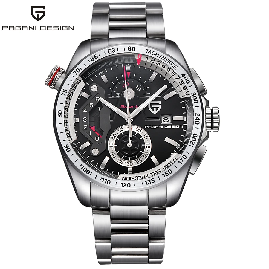 Relogio Masculino, PAGANI, хронограф, мужские часы, брендовые, Роскошные, бизнес, военные, спортивные, кожа, водонепроницаемые, кварцевые часы для мужчин