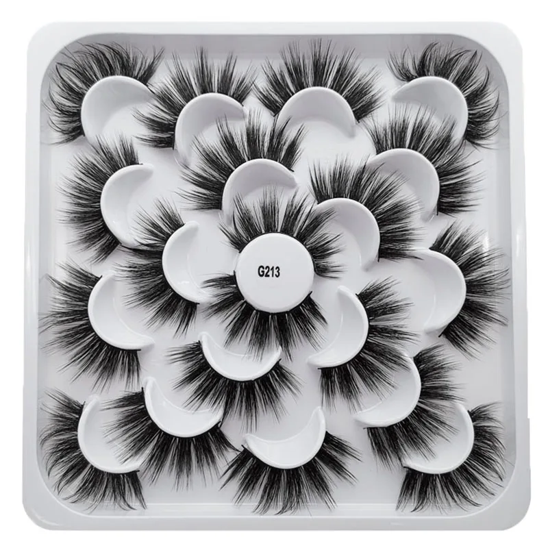 G213 10 pairs False Eyelashes Thick Mink Eyelashes Make Up 3d Mink Lashes Natural Makeup Fake Eye Lashes Extensions maquiagem - Color: G213
