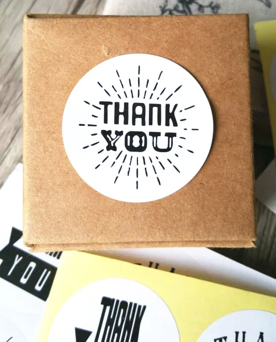 90 шт./лот винтажная белая крафт бумага спасибо канцелярские этикетки