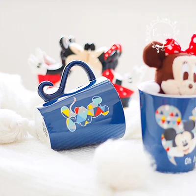 Трехмерная кружка с хвостом Микки креативная Милая кофейная чашка молоком синяя