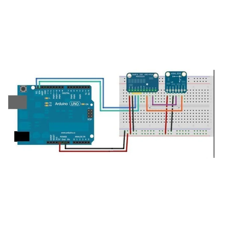 ADS1115 16 бит байт 4-канальный I2C IIC аналого-цифровой ADC PGA преобразователь с