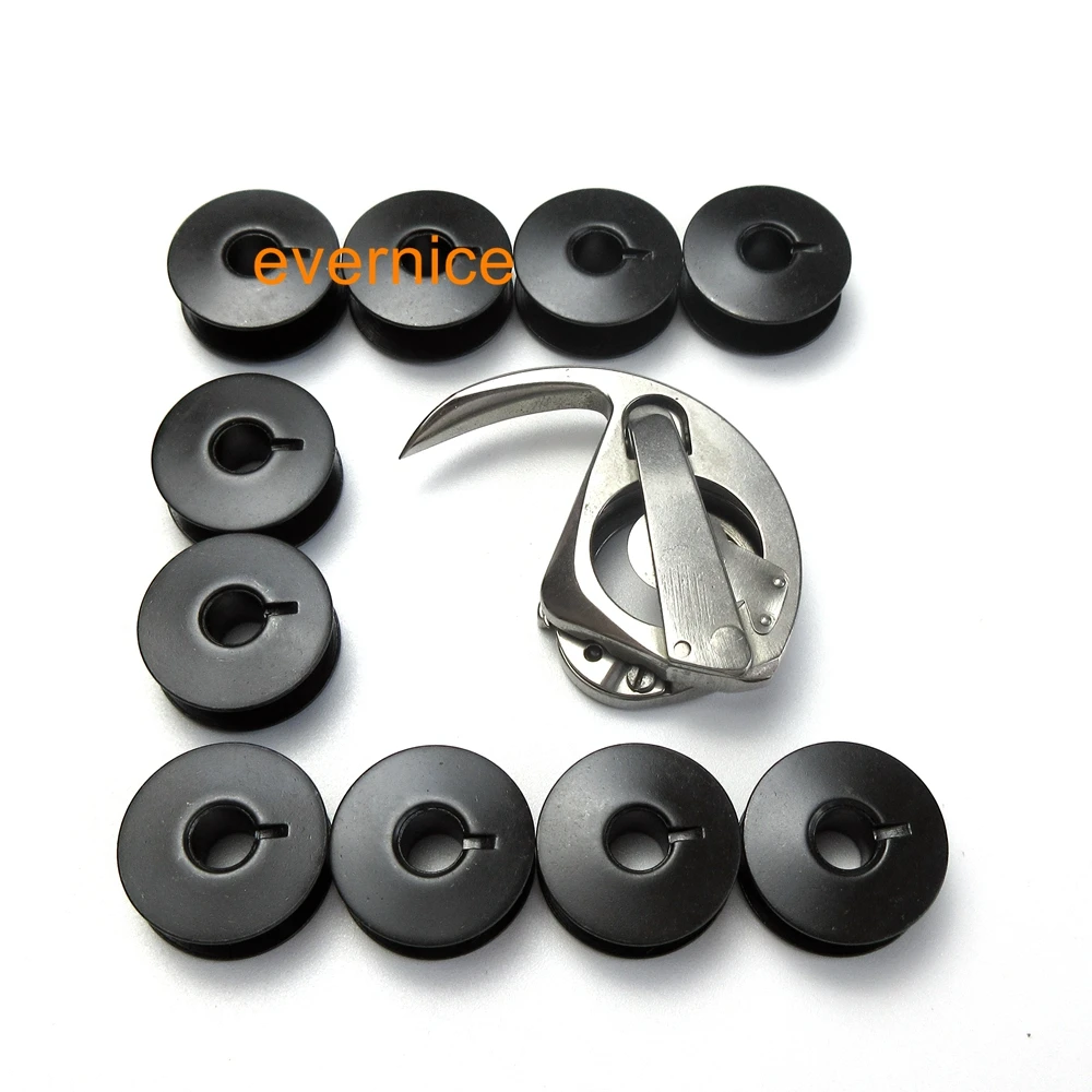 

Shuttle Hook 6028 +10 Bobbins For Adler 48 Seiko Te-2 5 5B 6 6B Tf-5 5B 6 6B