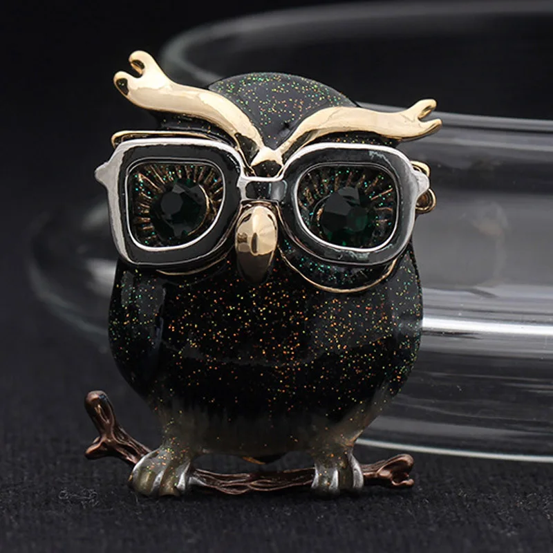 Blucome милые эмаль филин броши для мужчин ювелирные изделия Идеальный с героем из